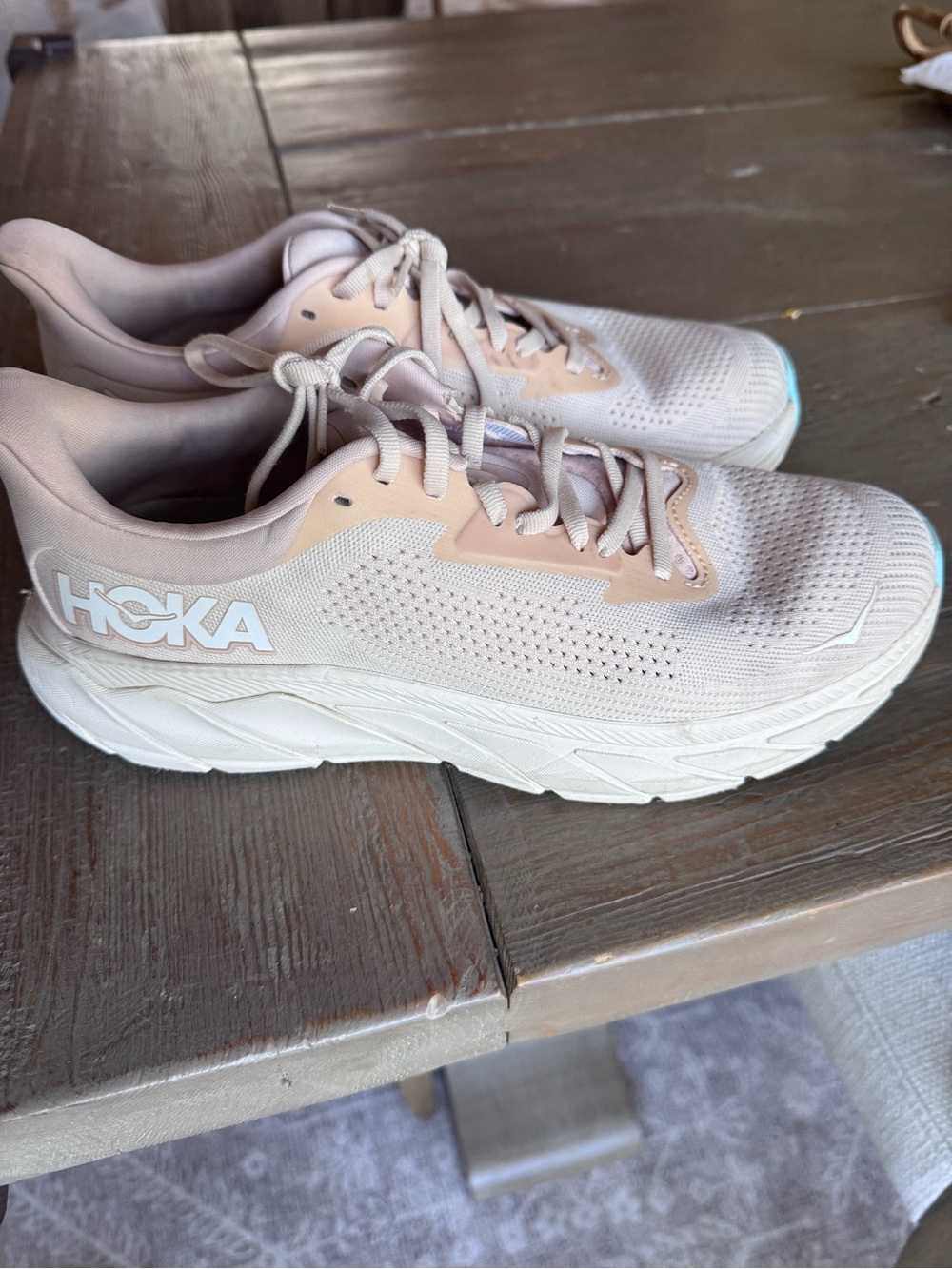 Hoka Women's Light Pink/Beige Running Shoes